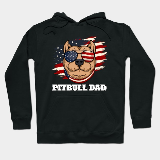 Pitbull Dad Proud American Pit Bull Dog Owner T-Shirt Hoodie by Acroxth